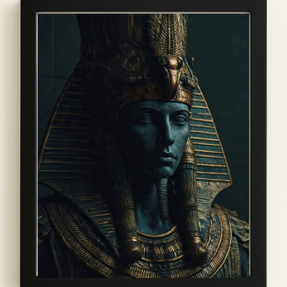 Ancient Egyptian Pharaoh Art Print in A Frame 8x10